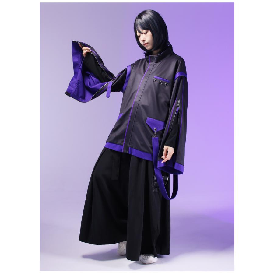 最短即日出荷]和袖&洋袖2Way＊袖ジップサイバー風ジャケット Favorite
