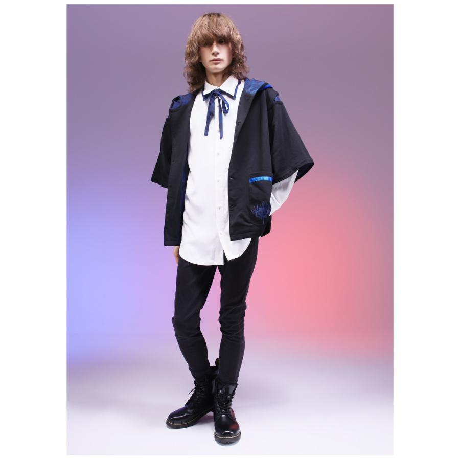 予約商品] Favorite フェイバリット 彼岸花と矢羽根の和柄2wayシャツ