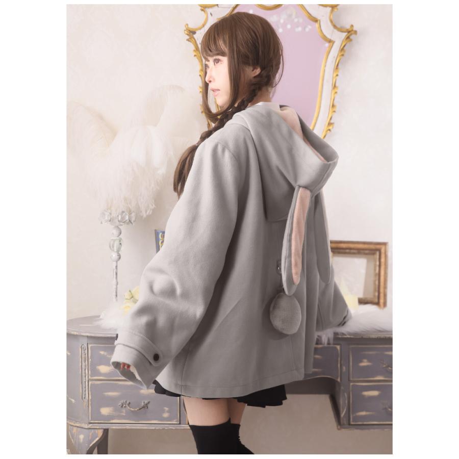 裏起毛アニマルダッフルコート|Favoriteオリジナル 動物 ねこ うさぎ