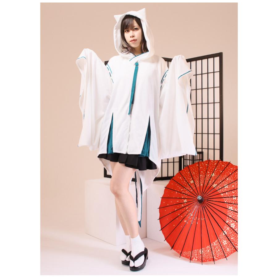 [最短即日出荷]迷子のしろねこさんコラボ　迷子の和風猫パーカー[2024年12月下旬予約開始] |  | 08