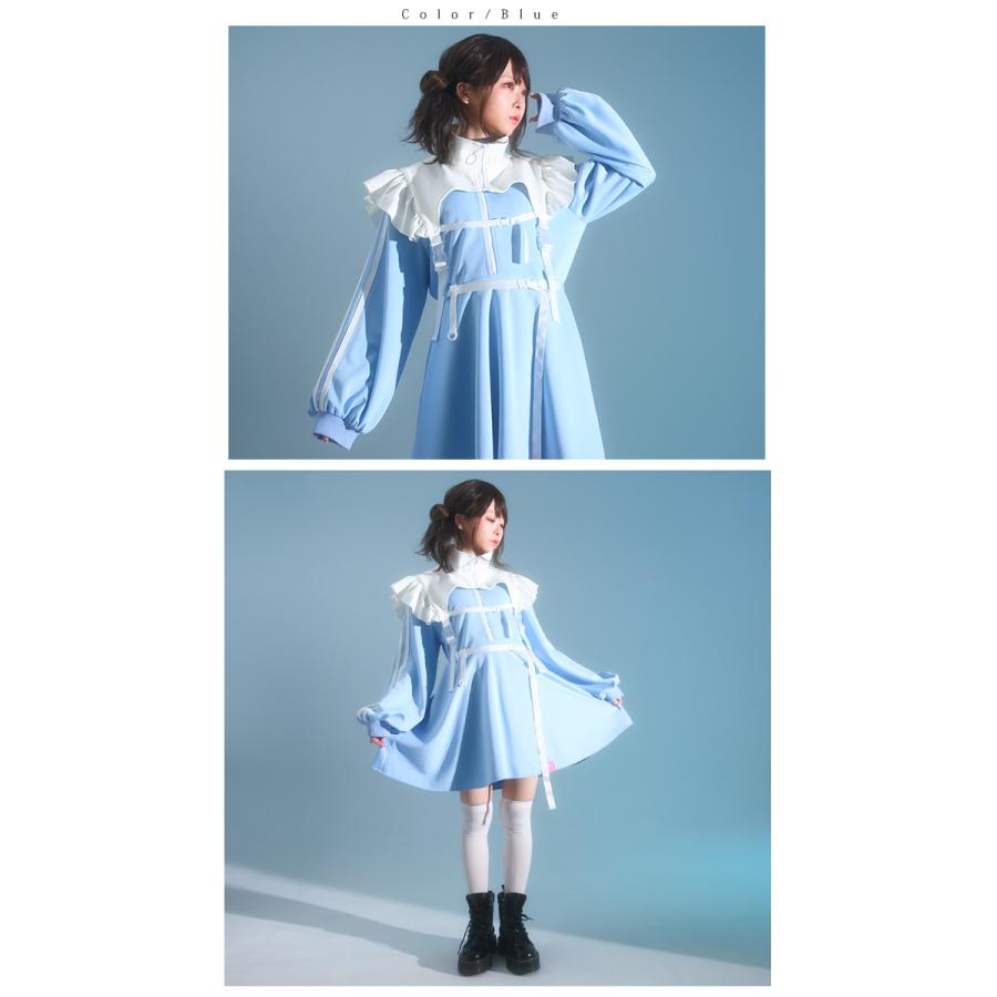 LLサイズ Favoriteフェイバリット MILOLIさん コラボ サブカル系 地雷系 量産型 原宿系 ロリータ 衣装 ワンピース セット エンジェル ハーネス |  | 03