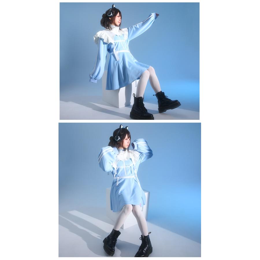 LLサイズ Favoriteフェイバリット MILOLIさん コラボ サブカル系 地雷系 量産型 原宿系 ロリータ 衣装 ワンピース セット エンジェル ハーネス |  | 06