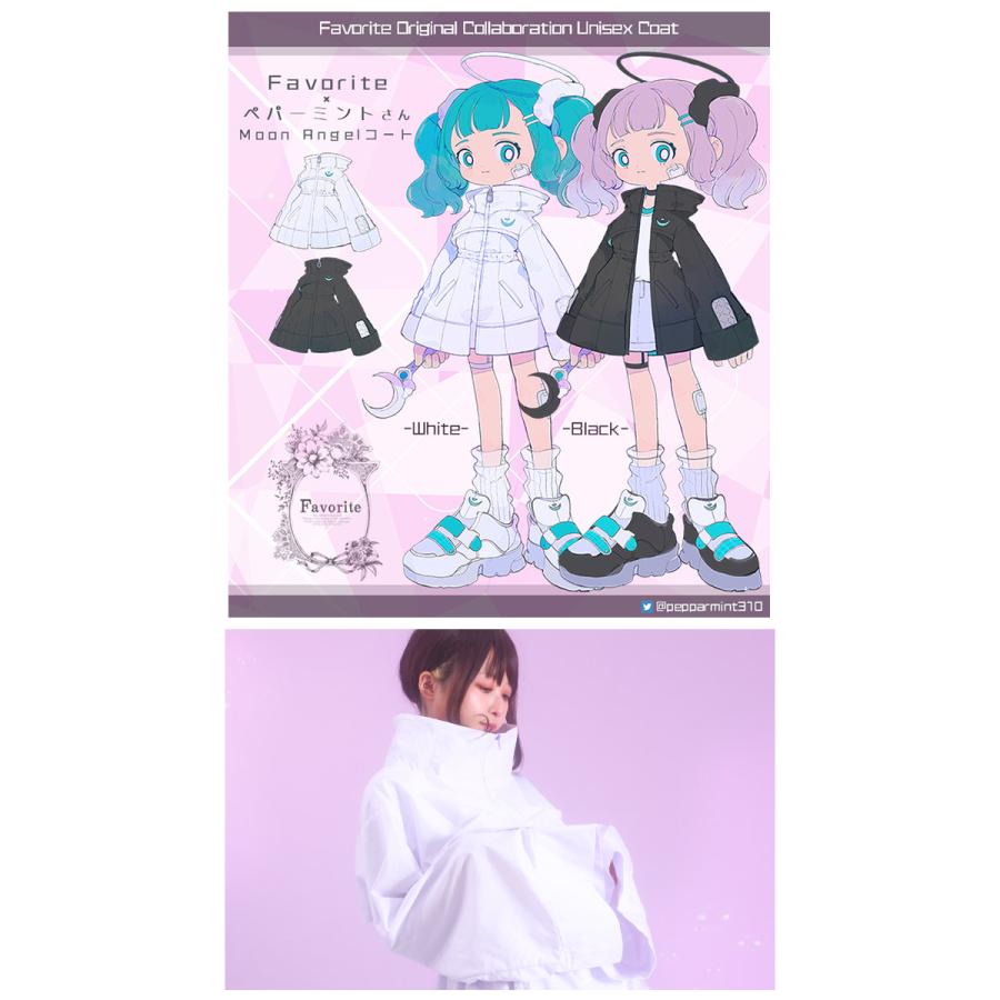 Favorite フェイバリット ペパーミントさん コラボ サブカル系 地雷系 原宿系 ユニセックス コート ジャケット Moon Angel Coat |  | 01