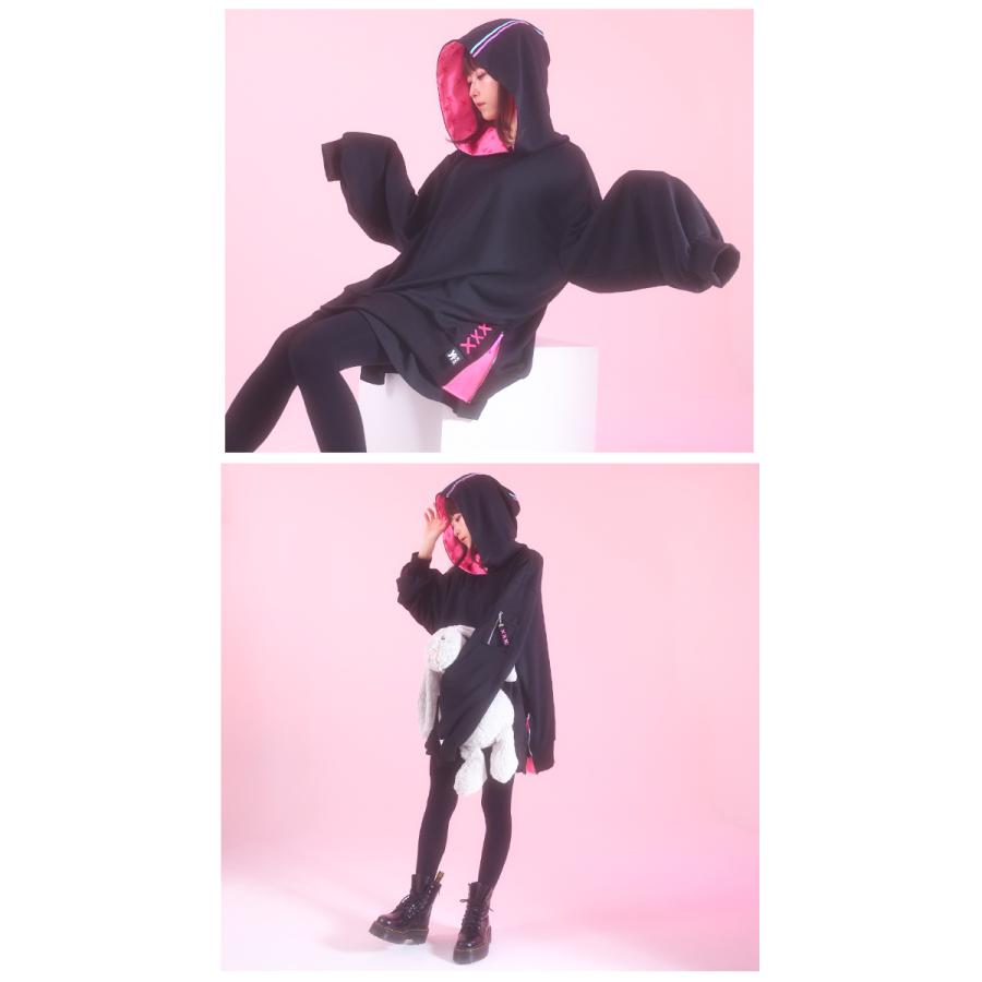 Favorite フェイバリット 夜想といきさん デザイン コラボ パーカー ユニセックス オーバーサイズ ビッグシルエット 原宿 サブカル 地雷