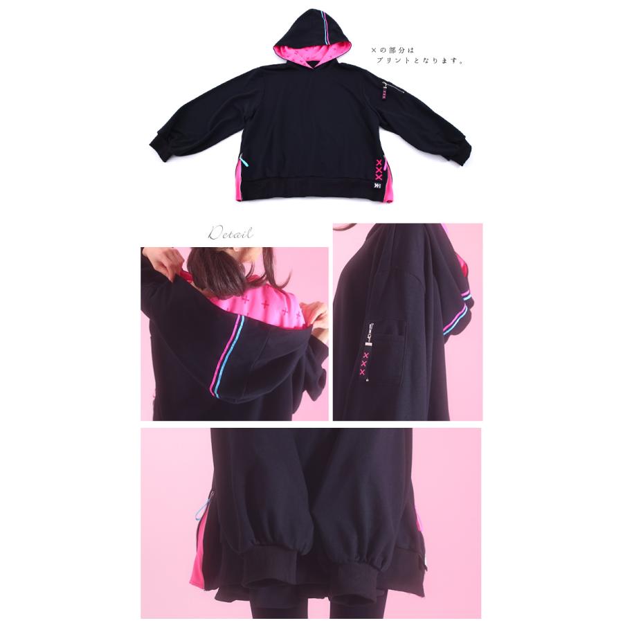 Favorite フェイバリット 夜想といきさん デザイン コラボ パーカー ユニセックス オーバーサイズ ビッグシルエット 原宿 サブカル 地雷