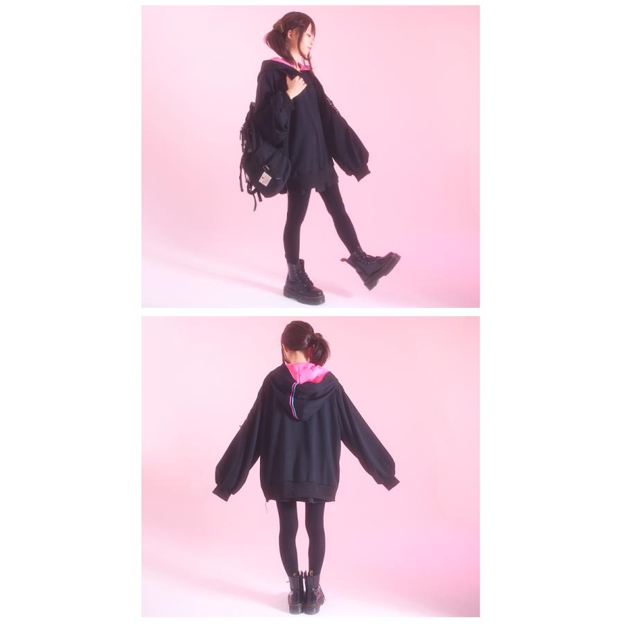 Favorite フェイバリット 夜想といきさん デザイン コラボ パーカー ユニセックス オーバーサイズ ビッグシルエット 原宿 サブカル 地雷