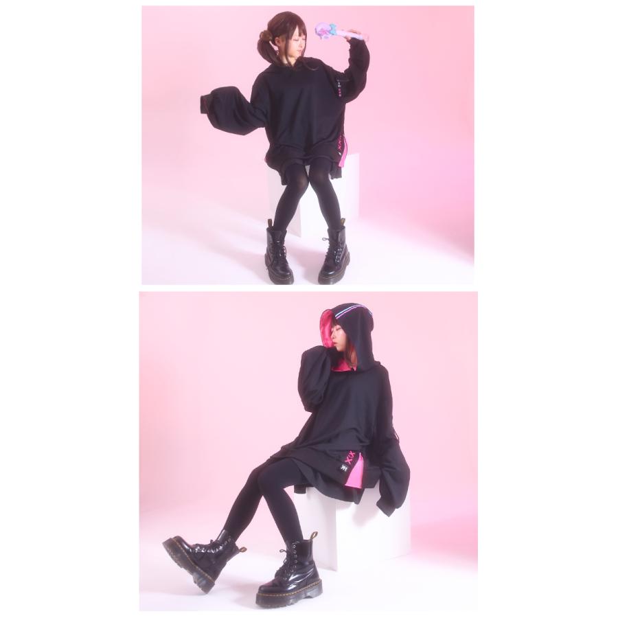 Favorite フェイバリット 夜想といきさん デザイン コラボ パーカー ユニセックス オーバーサイズ ビッグシルエット 原宿 サブカル 地雷