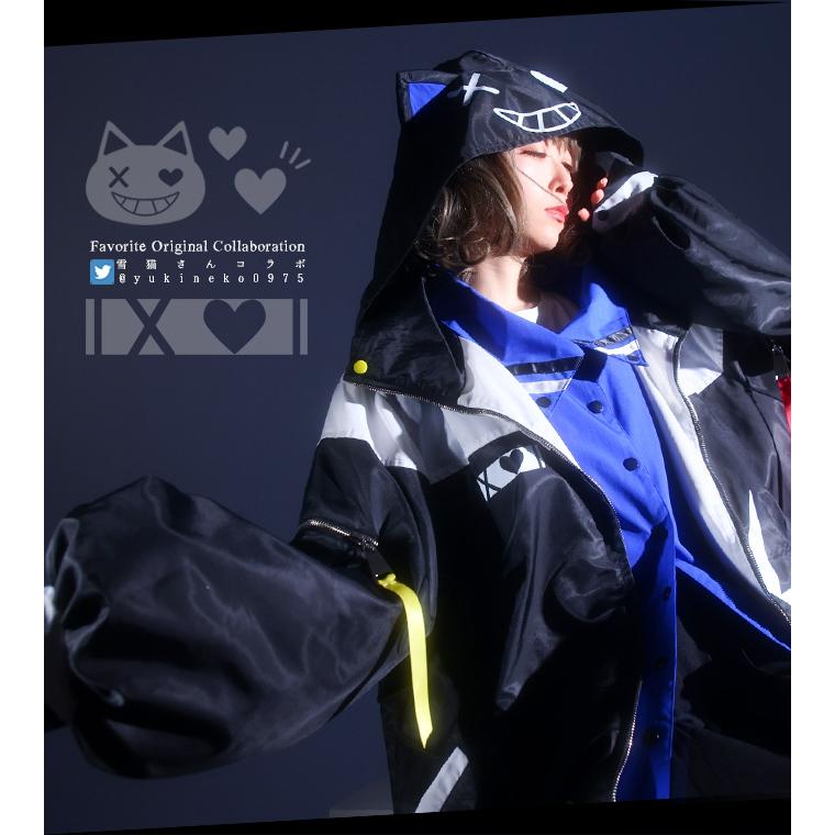 Favorite Mukuさんコラボナイロンベルトパーカー黒＃7904