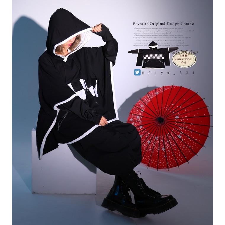 トップス パーカー 着物風 和洋折衷 和袖 着物袖 市松帯風お客様designコンテスト作品favoriteオリジナル市松帯風着物パーカーiro Iro年5月新作下旬 Fftw050blwh ワンピース専門店 Favorite 通販 Yahoo ショッピング