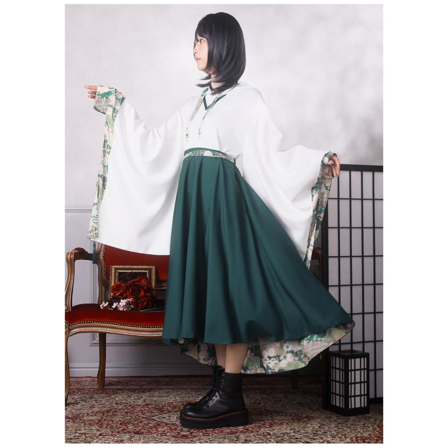 最短即日出荷]パーカーワンピ 和袖 和柄 Favorite フェイバリット 徒花