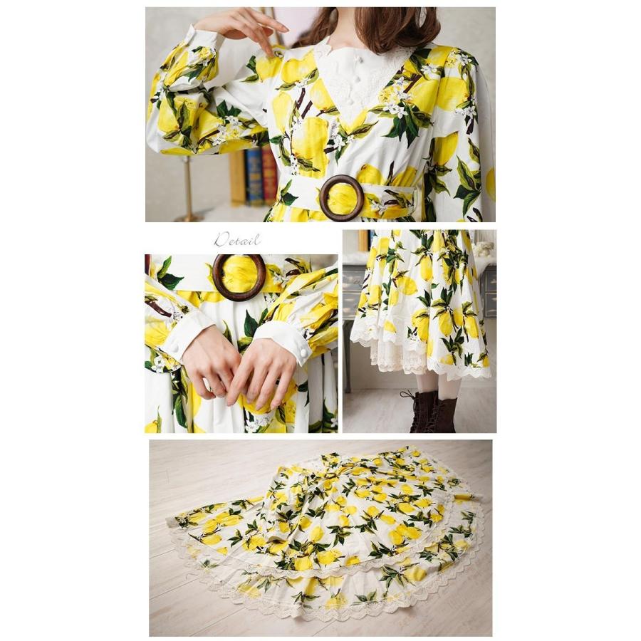大きいサイズ Ll ワンピース レモン柄 ミディアム丈 長袖ver Favoriteオリジナルレモン柄の爽やかフィッシュテールワンピース 長袖年1月下旬新作 Fv264nagasodesize ワンピース専門店 Favorite 通販 Yahoo ショッピング