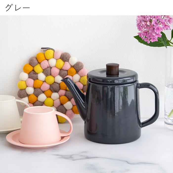 野田琺瑯（noda horo） ポトル 1.5L IH対応 直火 ケトル やかん ポット