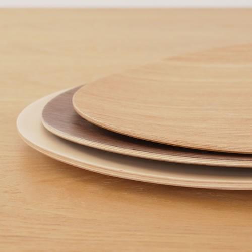 次回入荷未定】木製 食器 皿 プレート 平皿 取り皿 マロン型 日本製