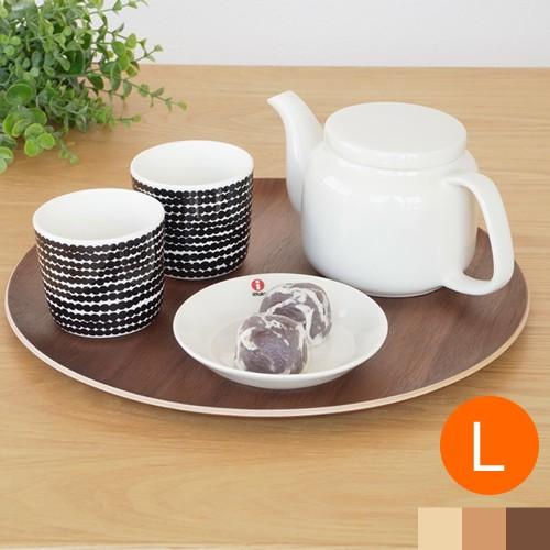 取扱終了】トレー 木製 お盆 丸盆 円形 32cm 丸 日本製 カフェトレー