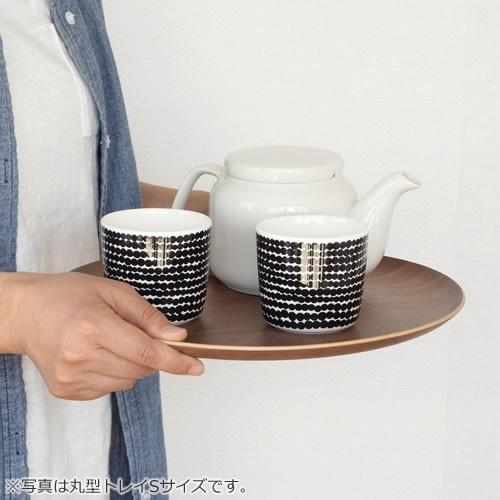 取扱終了】トレー 木製 お盆 丸盆 円形 32cm 丸 日本製 カフェトレー