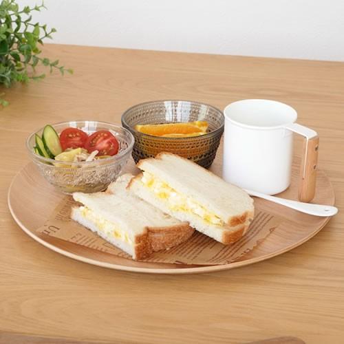 次回入荷未定】トレー 木製 お盆 丸盆 円形 32cm 丸 日本製 カフェ