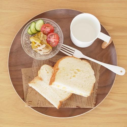 取扱終了】トレー 木製 お盆 丸盆 円形 29.5cm 丸 日本製 カフェトレー