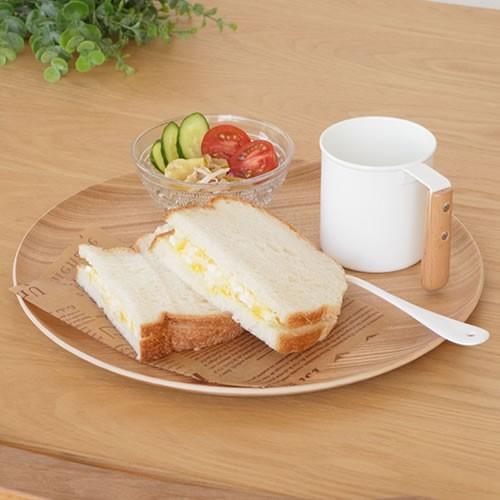 取扱終了】トレー 木製 お盆 丸盆 円形 29.5cm 丸 日本製 カフェトレー