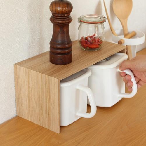 Like-it（ライクイット） プラスラック スリム コの字ラック 木目調