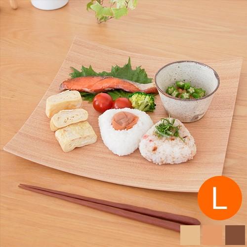 木製食器 皿 プレート 木製 食器 四角 スクエア 正方形 27cm 日本製 Natural Plywood Dish Square L GOLD CRAFT ゴールドクラフト