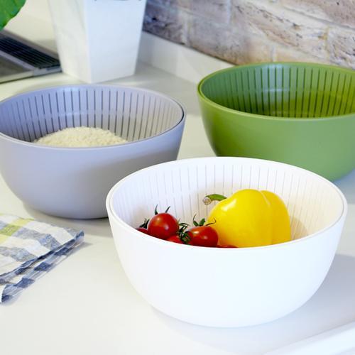 Like-it（ライクイット） 米とぎにも使えるザルとボウル 米とぎボウル