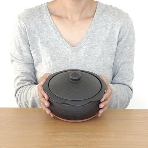 7/22はポイント10倍／ 土鍋 1人用 18cm ココット鍋 陶器 花ココット