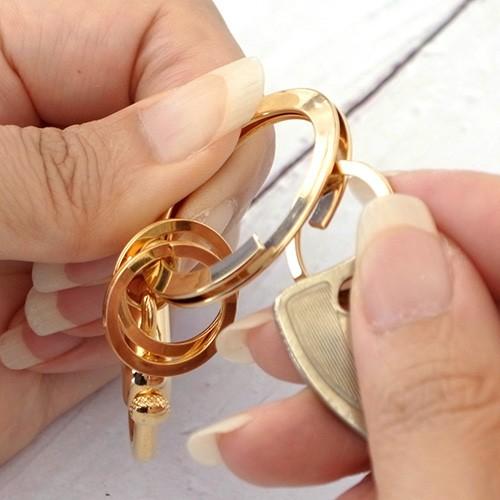 ＼クーポン対象 9/14 10:59迄／ EASY KEYRING キーリング レディース キーホルダー おしゃれ シンプル シルバー ゴールド ネイルを傷めない画期的なキーリング |  | 04
