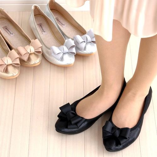 携帯シューズ フラットシューズ リボン 折りたたみ 携帯スリッパ ルームシューズ コンパクト ヒールなし フロレアーレ Favoritestyle キッチン 雑貨 通販 Yahoo ショッピング