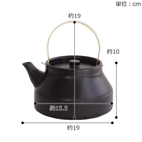 ＼4/22はポイント10倍／ かもしか道具店 陶のやかん やかん こぶり 1L 日本製 萬古焼 やかん 陶器製 直火用の画像