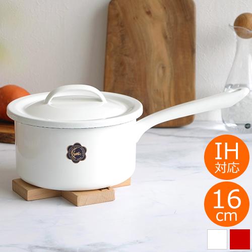 藤井商店　月兎印の蓋付きホーロー容器 月兎印 【取扱終了】月兎印 ソースパン 16cm 1.7L 蓋付き IH対応