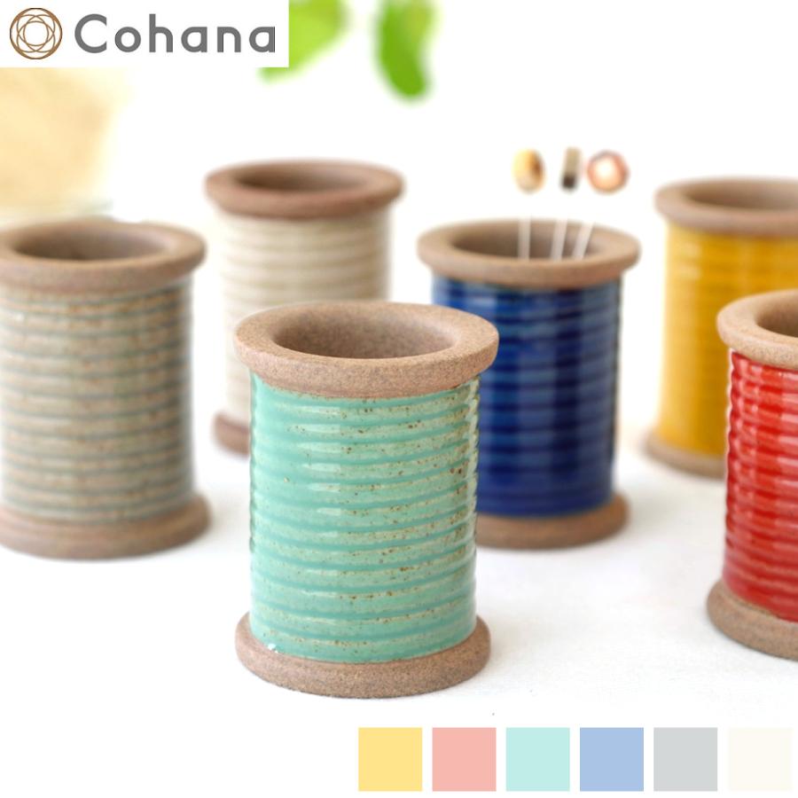 Cohana 波佐見焼のマグネットスプール 糸巻 磁石 ピンクッション 針休め 日本製 Made in Japan コハナ KAWAGUCHI 裁縫道具