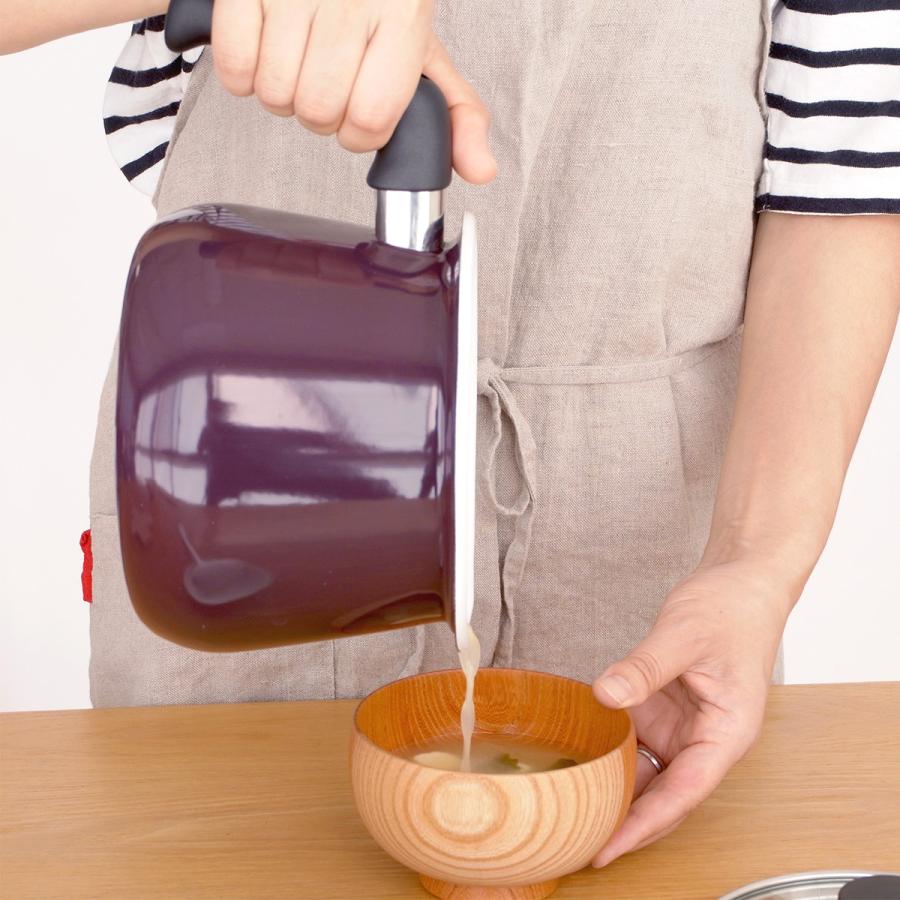 マルチポット 和平フレイズ rinto ホーロー 鍋 M 2.2L ガラス蓋付き 琺瑯 ホーロー ガス火 IH対応|favoritestyle|07