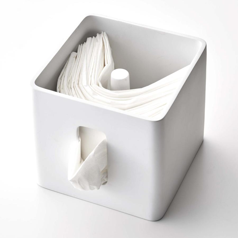 最大88%OFFクーポン ティッシュケース 円型 ティッシュボックス 蓋付き ティッシュホルダー 天然木のフタ ペーパーポット Paper Pot ホワイト