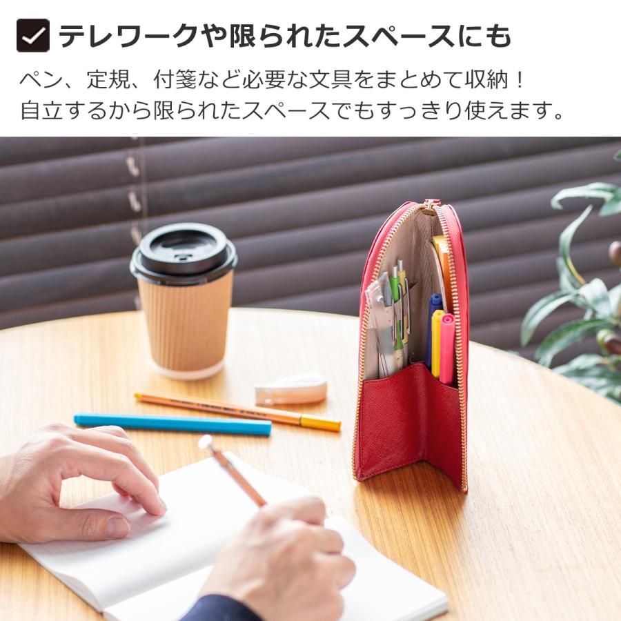 ＼12/5〜7はポイント10倍／ 立つペンケース スタンドペンケース 革 本革 ペンケース レディース おしゃれ プレゼント 立つ筆箱 ブランド corale コラーレ | corale | 12