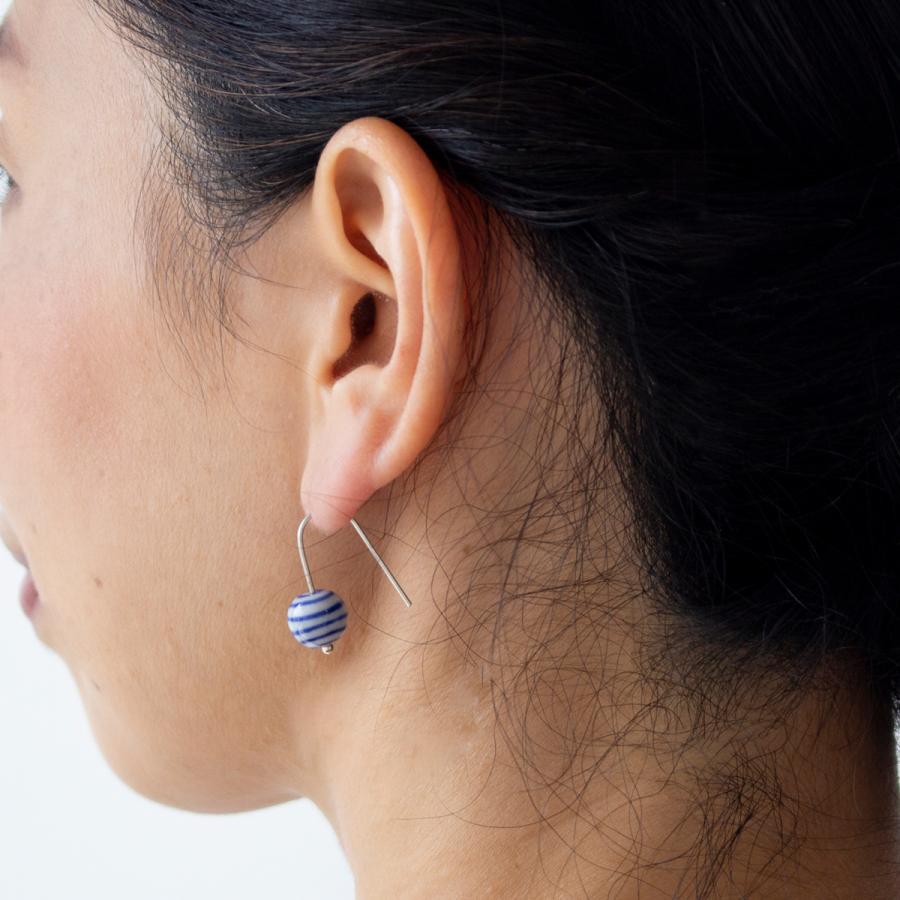 Anne Black アンヌ・ブラック ピアス レディース stripes ストライプ フックピアス アンヌブラック stripes hook earring_6