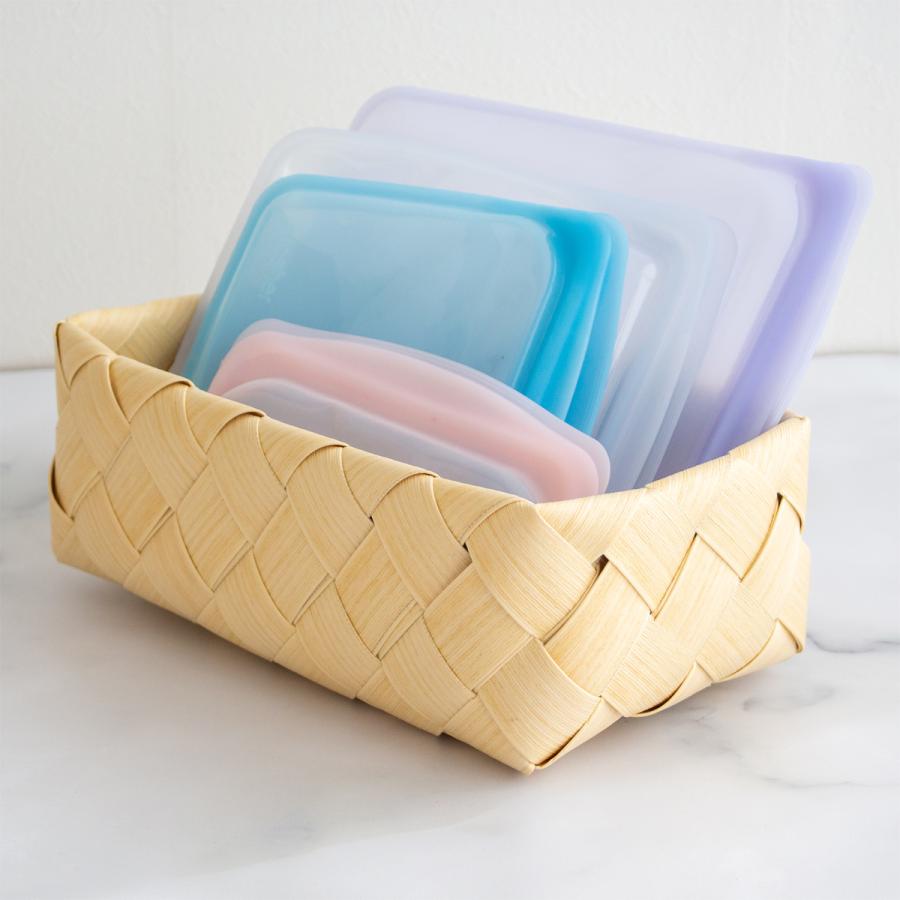 タッパーウェア シリコンバッグ 保存容器4点セット Tupperware ［取扱終了］タッパーウェア キュービックス スクエア