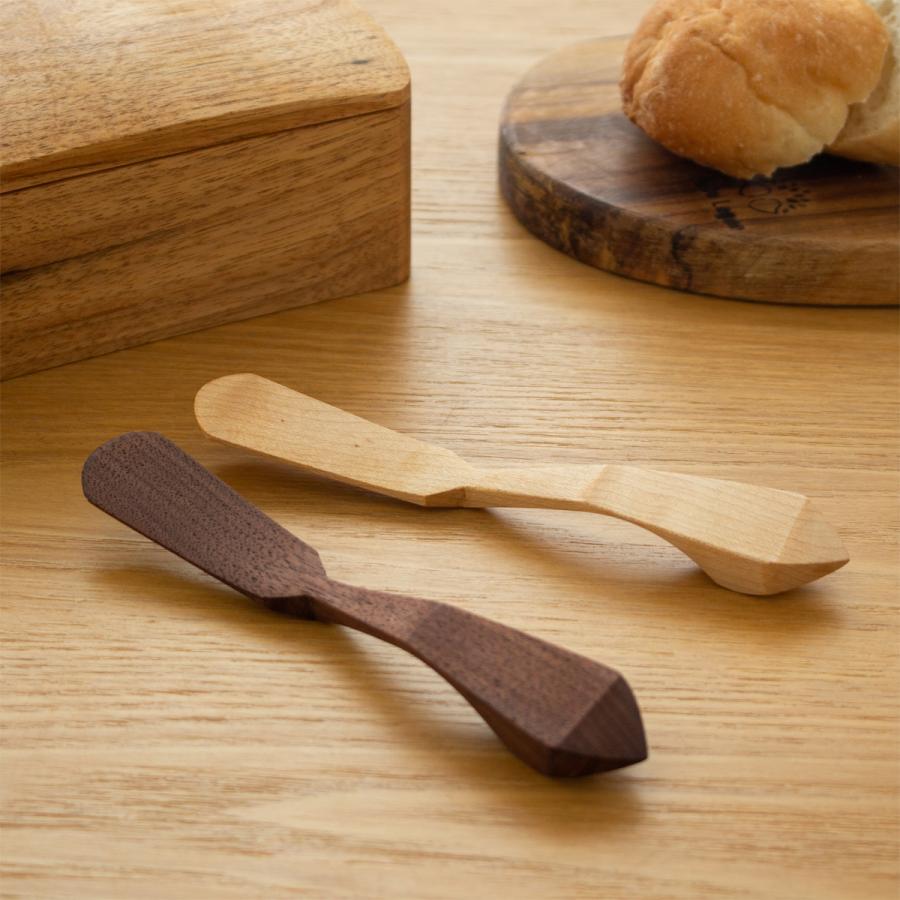 バターナイフ 木製 磁石付き 木のしごと メープル ブラック