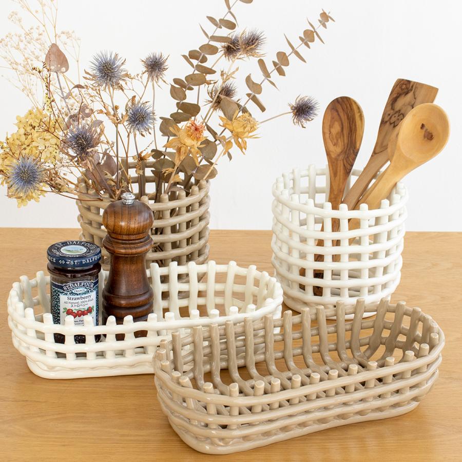 Ferm Living セラミックバスケット オーバル ファームリビング Ferm Living セラミックバスケット オーバル ファームリビング