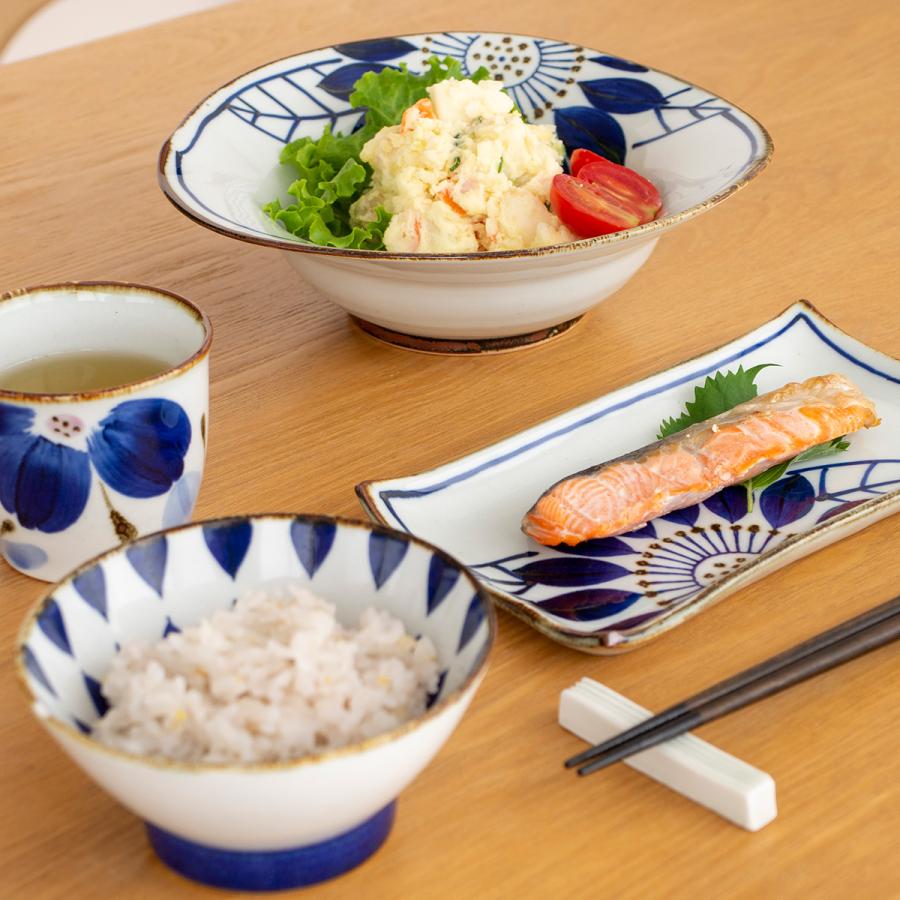 美濃焼 翔武窯 緑彩千筋 長角皿揃 5枚セット 長皿 細長皿 和食器 美濃焼 翔武窯 緑彩千筋 長角皿揃 5枚セット 長皿 細長皿 和食器