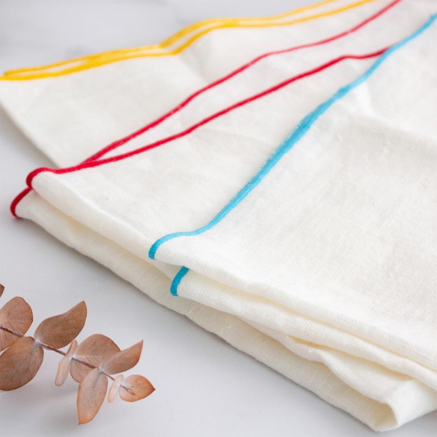 2/27-3/1はP10倍／ キッチンクロス リネン 厚手 カラー 45×60cm 1枚