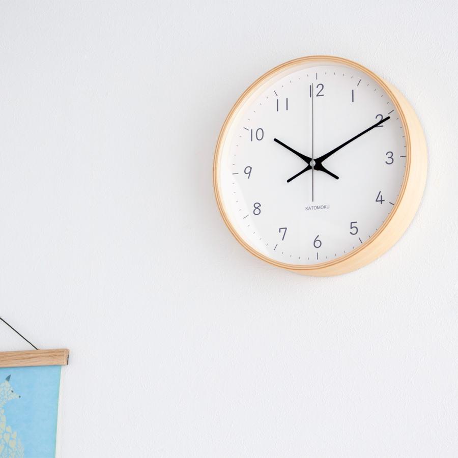 加藤木工 カトモク 掛け時計 KATOMOKU plywood wall clock 22 ナチュラル 掛時計 木製 電波時計 スイープムーブメント 日本製 KM-121｜favoritestyle｜05