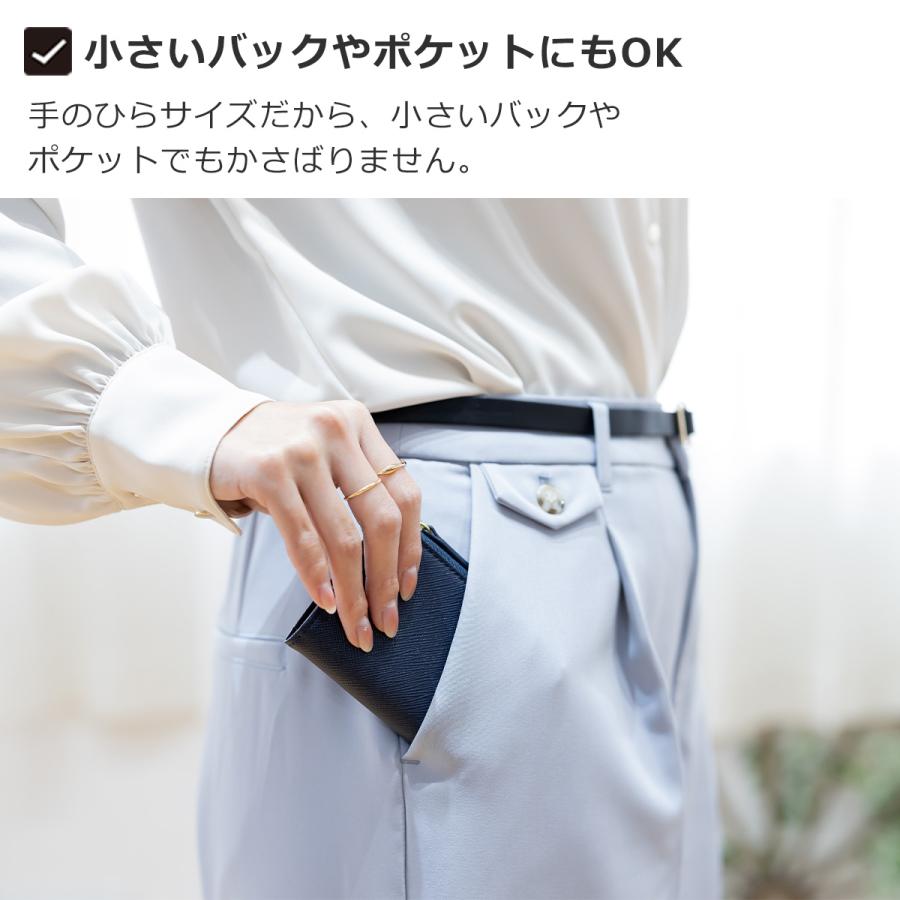 ＼期間限定SALE／ ミニ財布 レディース 革 小さい財布 コインケース 小銭入れ コンパクト プリズムレザー カードケース L字ファスナー corale | corale | 10