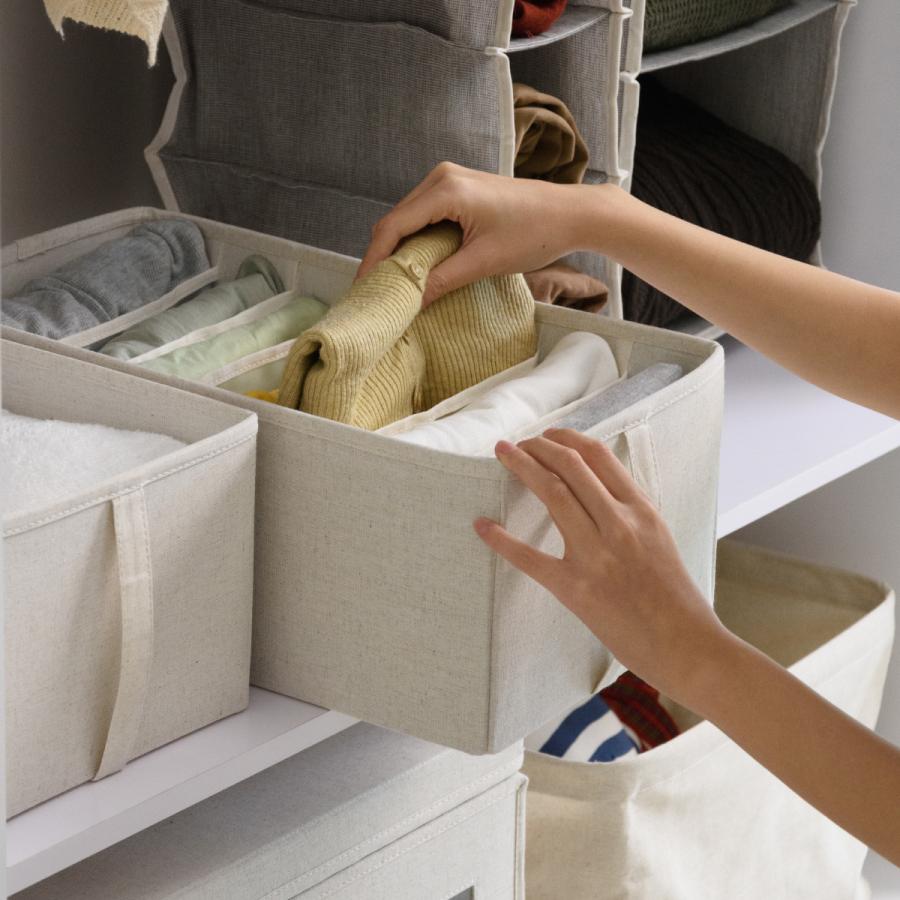 ＼2/15はポイント10倍／ [正規代理店] Gudee グディ 収納ボックス 布 折りたたみ 仕切りケース 5マス 持ち手付き 衣類収納ケース 収納 ALFIO GudeeLife | GUDEE | 06