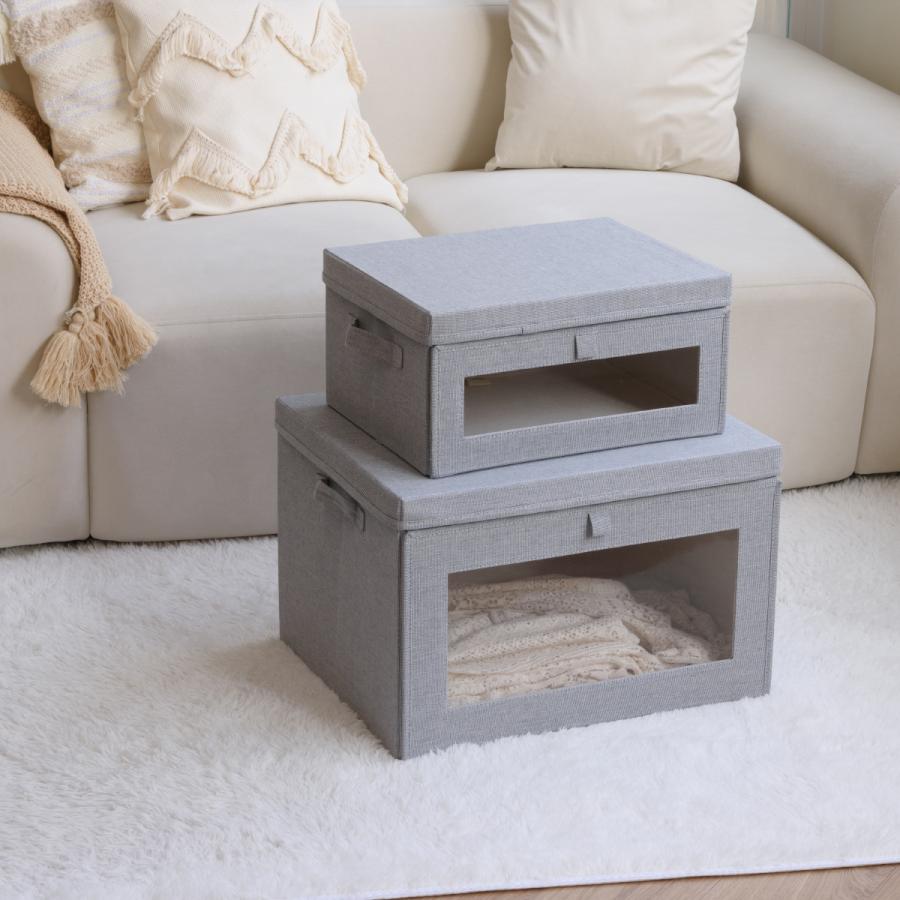 ＼2/15はポイント10倍／ [正規代理店] Gudee グディ 収納ボックス XL 66L 窓付き 布 折りたたみ 前開き フタ付き 積み重ね 衣類収納 ALFIO GudeeLife | GUDEE | 04