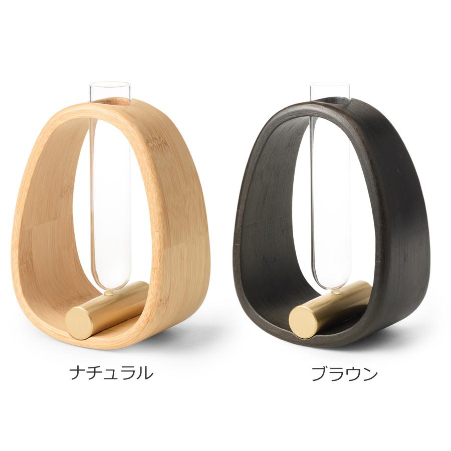 ＼4/25・26はポイント10倍／ [正規代理店] Gudee グディ 一輪挿し L 15cm フラワーベース 花瓶 花器 ガラス 木製 真鍮 フレーム 竹 バンブー VASIN_10