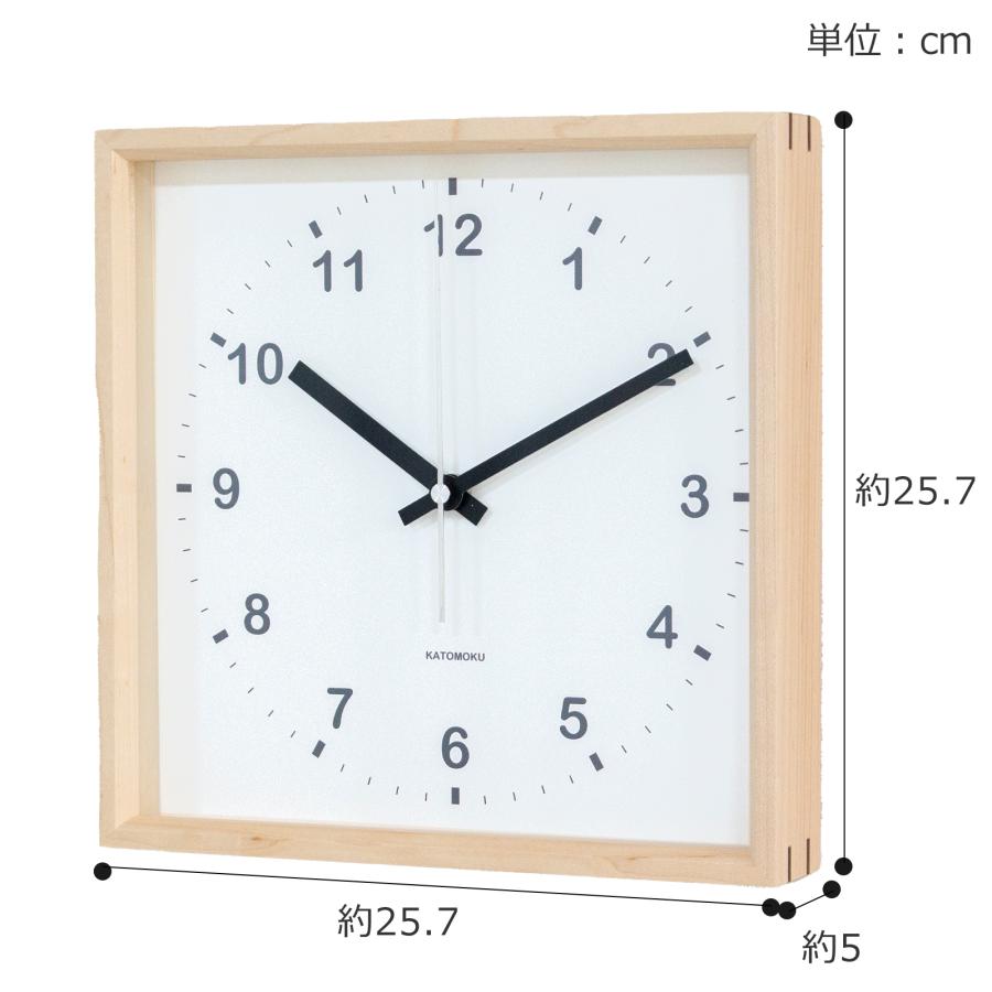 加藤木工 カトモク 掛け時計 KATOMOKU square clock スクエア 四角