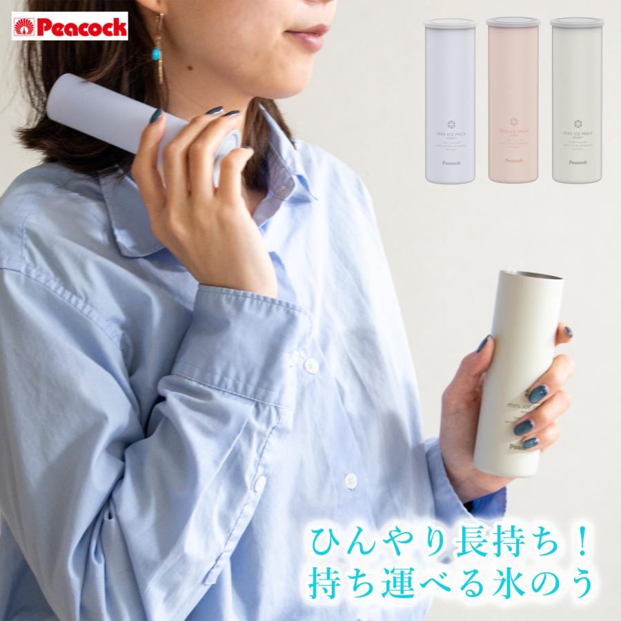 氷のう 水筒型 携帯用 魔法瓶 持ち運べる氷のう ミニアイスパック ポケット 70ml ピーコック 保冷 熱中症対策グッズ 氷嚢 | 