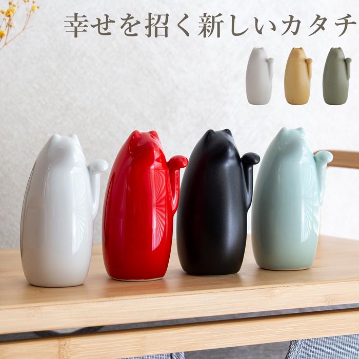 ☆新品未使用☆【招き猫(左手)】江戸猫 瀬戸焼プラチナ 商売繁盛 高さ約19cm SETOMANEKI 招き猫 左手 小 瀬戸焼 開運 縁起物 置物 オブジェ