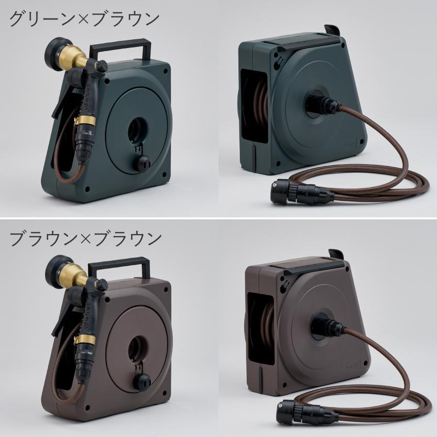 ホースリール 10m コンパクトガーデンリールII ホース おしゃれ