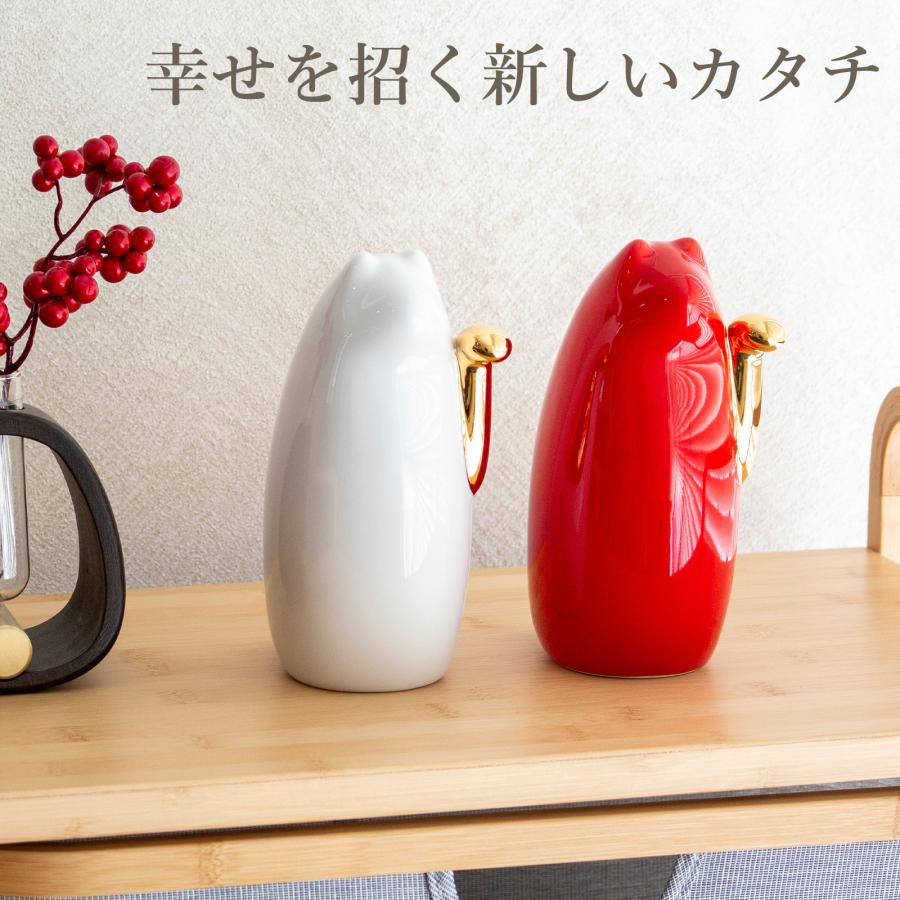 【新品未使用】縁起物 金運 癒し 招き猫 (中) 特注品 瀬戸焼 GW限定ポイント10倍／ SETOMANEKI 招き猫 金手 左手 中 瀬戸焼 開運